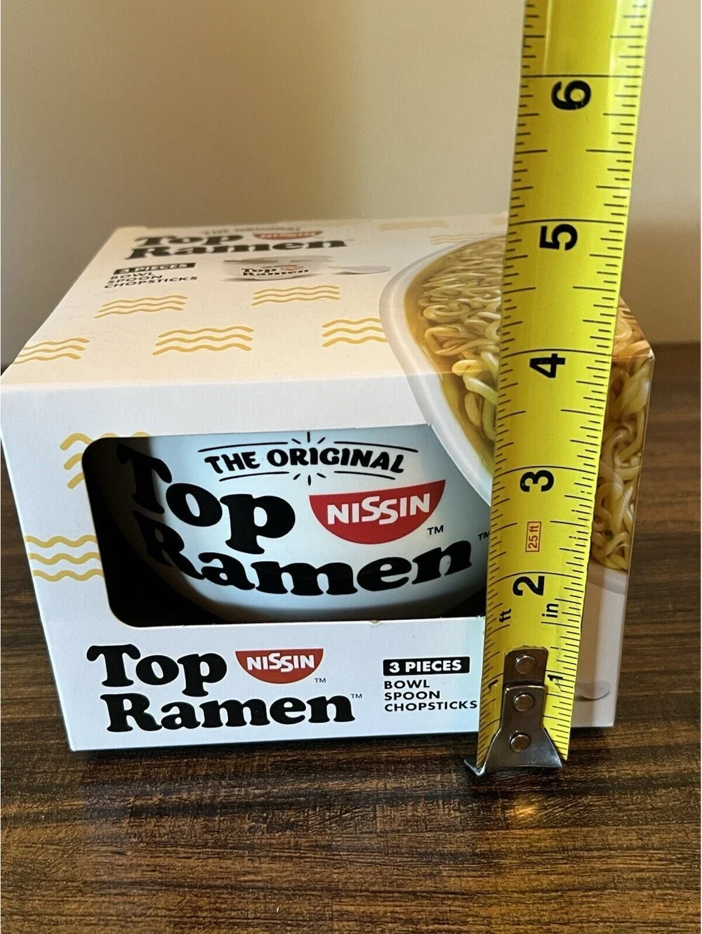 NEW Nissin Top Ramen Bowl Gift Set 3 Piece Bundle Chopsticks Spoon